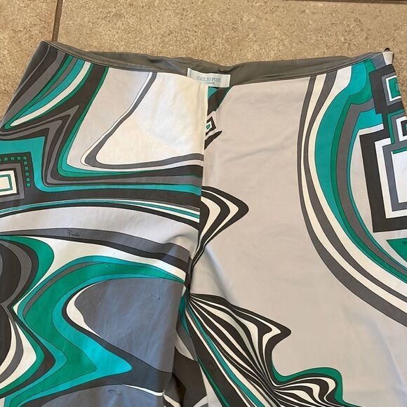 Emilio Pucci Multicolor Swirl Ankle Pants NWOT - Picture 2 of 9